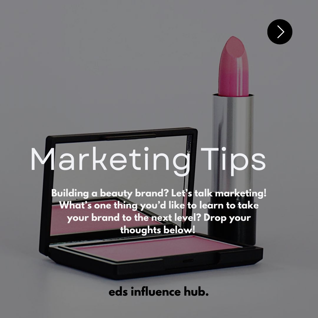 EdsInfluenceHub's tweet photo. Beauty brands, gather around! 💄✨ We’re dishing out marketing tips soon, but we want your input first:

What’s the ONE thing you’re dying to learn about marketing your brand? Reply below! 🤍

#BeautyMarketing 
#EdsInfluenceHub 
#MarketingInSA https://t.co/xkfQvZbaVr