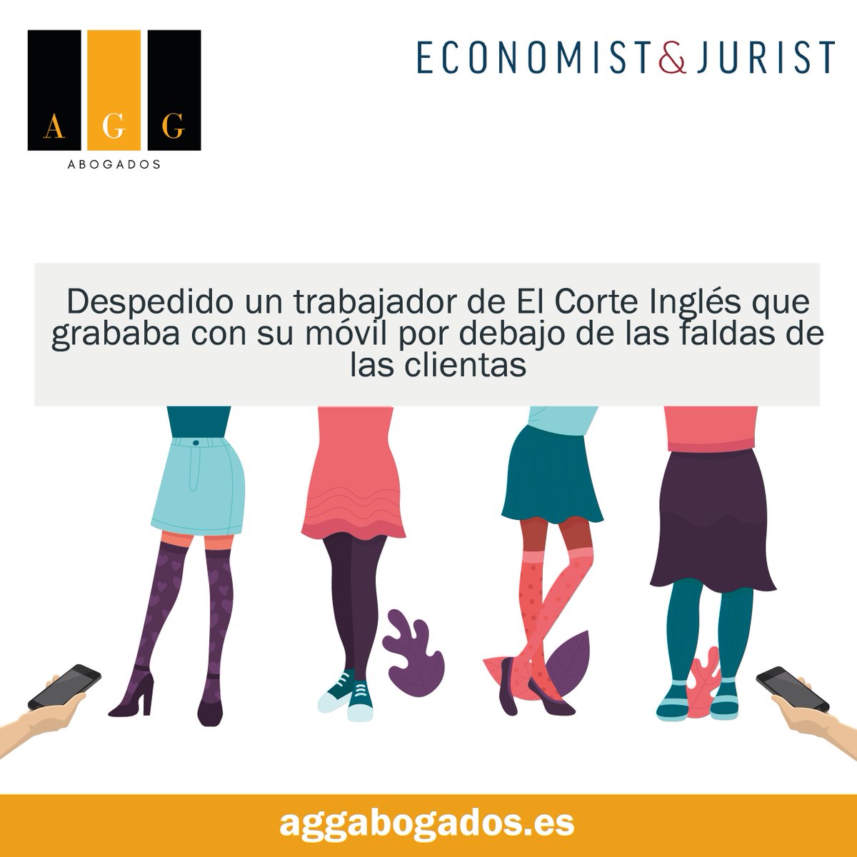 Economist &amp; Jurist <<Se agachaba a coger o dejar productos en una estantería inferior y colocaba el dispositivo debajo de la prenda>> 👉 shorturl.at/pz8cz

Si tiene una situación similar ponte en contacto con nosotros en Tlf: 983 34 93 00 o al email gabinete@aggabogados.es
