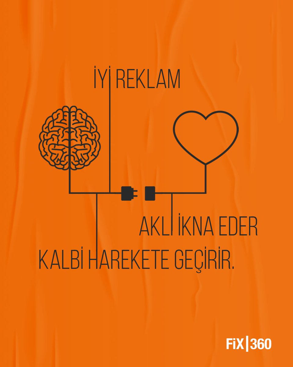 Fix360_agency's tweet photo. Akıl ve kalp bir araya geldiğinde, reklam sadece izlenmekle kalmaz, unutulmaz olur.
#Fix360 https://t.co/VFK6Q8q1I4