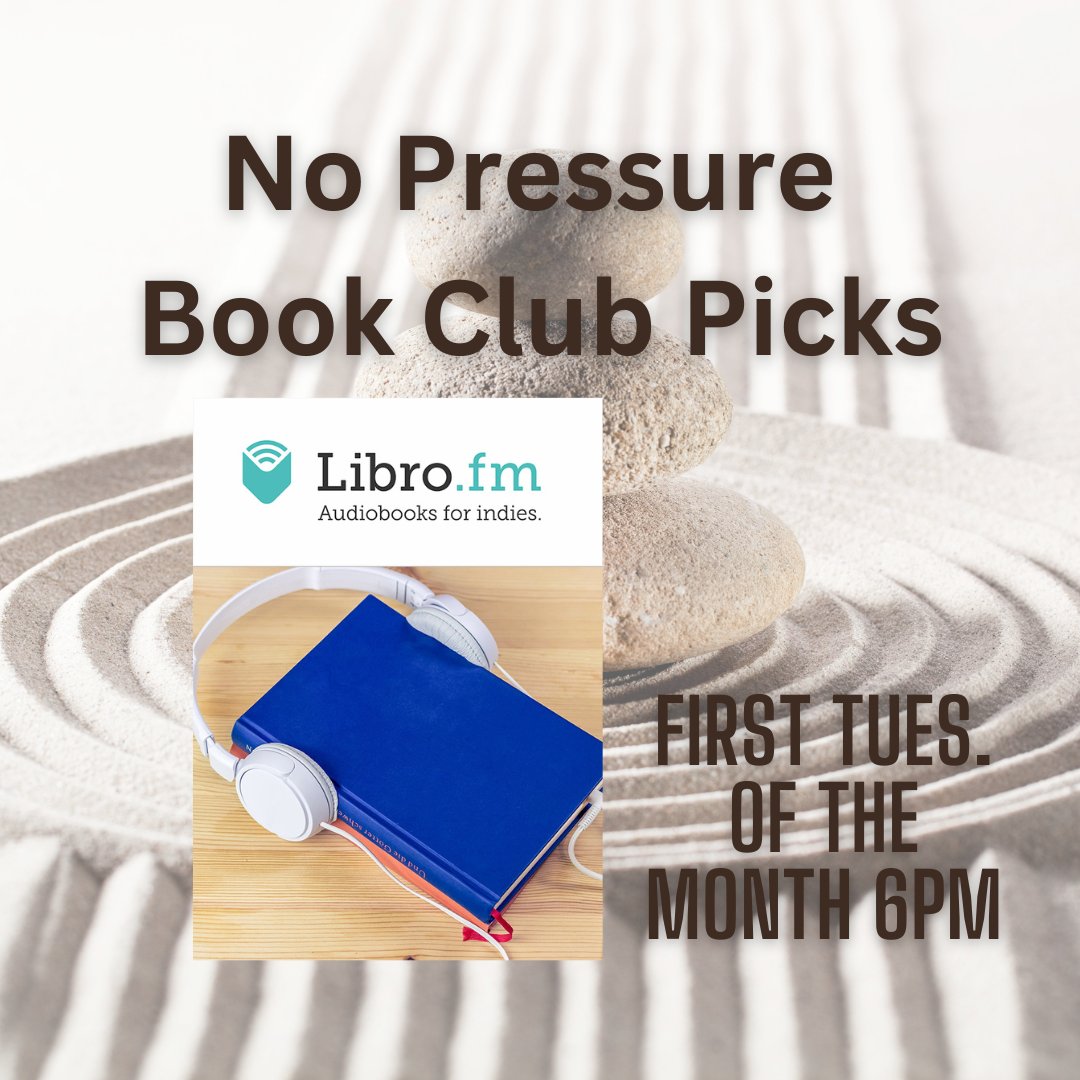 I finished "The Bluest Eye" by Toni Morrison for our February 4 No Pressure Book Club discussion at 6pm. Perhaps you prefer audiobooks. Here is our list of book club picks on audio. libro.fm/playlists/6091…