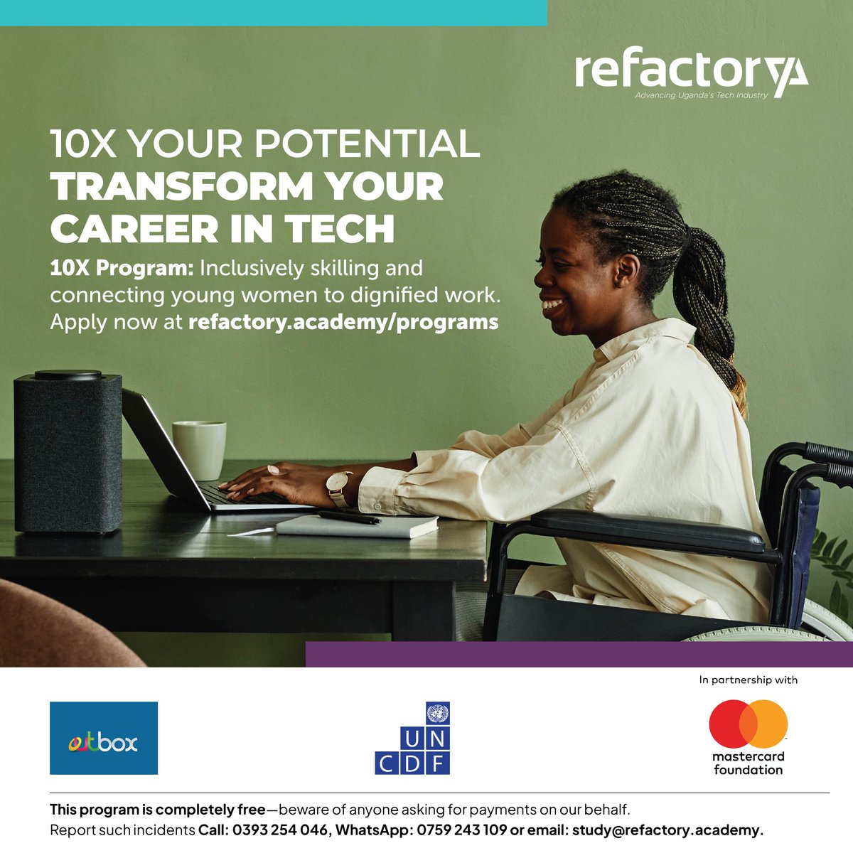 Are you a young woman aged 18-35, a young woman with a disability, or a young woman refugee? 🌟
🎓 Scholarship applications are open for all our Refactory programs this #Febintake under the #10Xprogram
🌍 Apply now refactory.academy/programs
👉 Classes start 3rd February 2025.