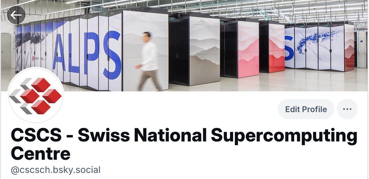 🦋🔵Did you know that we are now also on Blue Sky? Follow us for updates on  cutting-edge supercomputing, science breakthroughs, and tech-driving  innovation: bsky.app/profile/cscsch…