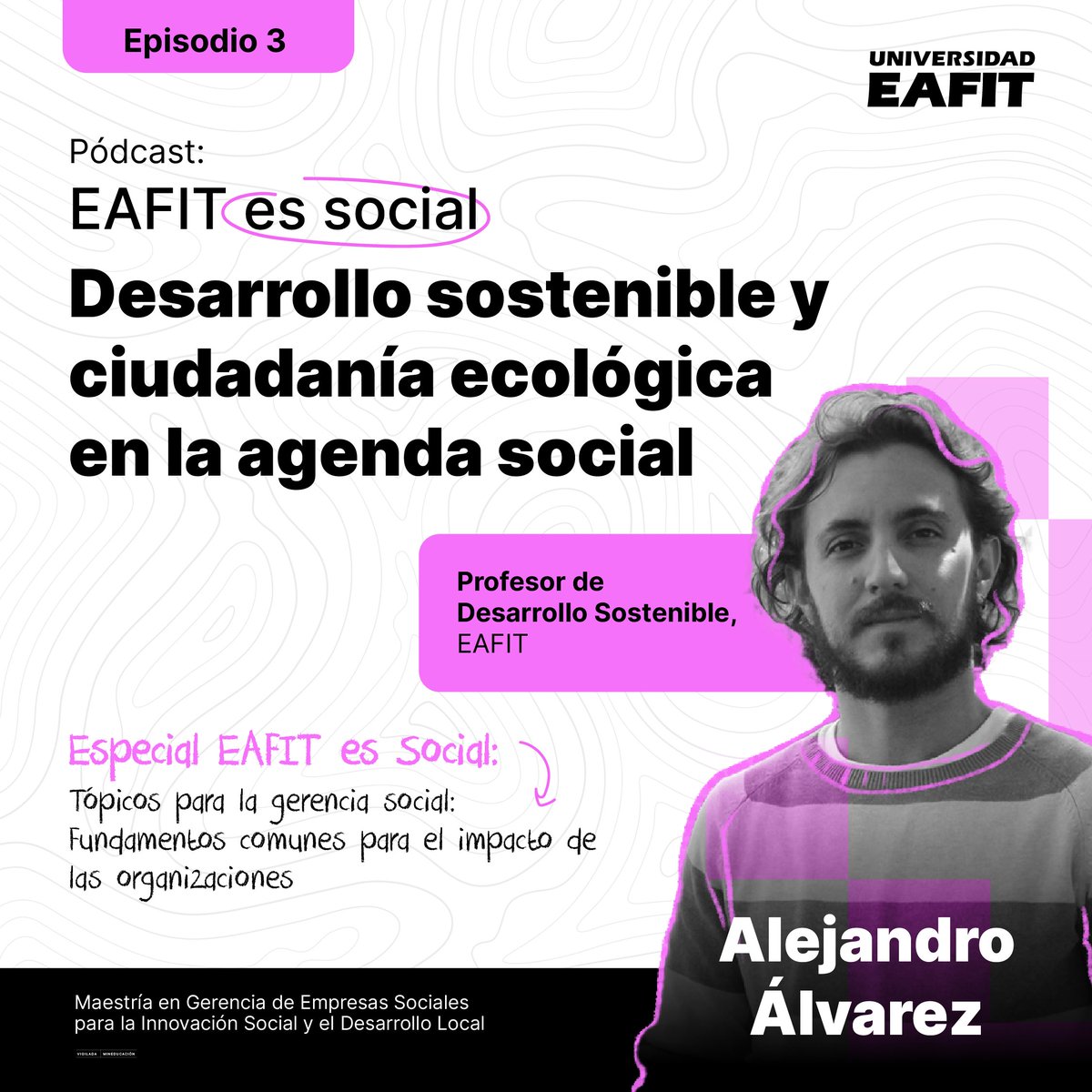 adolfo_eslava's tweet photo. Les invitamos a escuchar los nuevos episodios del podcast @EAFIT es social. Diversidad, aprendizaje, sostenibilidad y liderazgo son algunos de los tópicos abordados por @dany_matu, @Alejo_AlvarezV, @alexgarzon_ y Lenis Araque. Hablemos de #AgendaSocial
https://t.co/FCnnXRLfzV https://t.co/mlwnKGsF7F