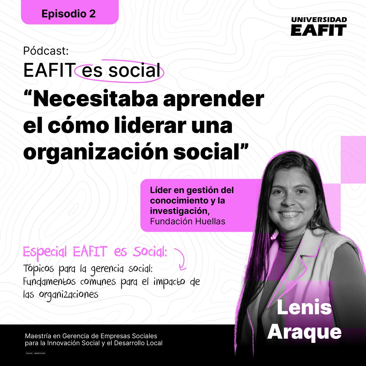 adolfo_eslava's tweet photo. Les invitamos a escuchar los nuevos episodios del podcast @EAFIT es social. Diversidad, aprendizaje, sostenibilidad y liderazgo son algunos de los tópicos abordados por @dany_matu, @Alejo_AlvarezV, @alexgarzon_ y Lenis Araque. Hablemos de #AgendaSocial
https://t.co/FCnnXRLfzV https://t.co/mlwnKGsF7F