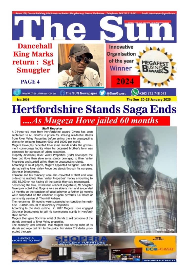 The Sun Newspaper (Gweru) tweet media