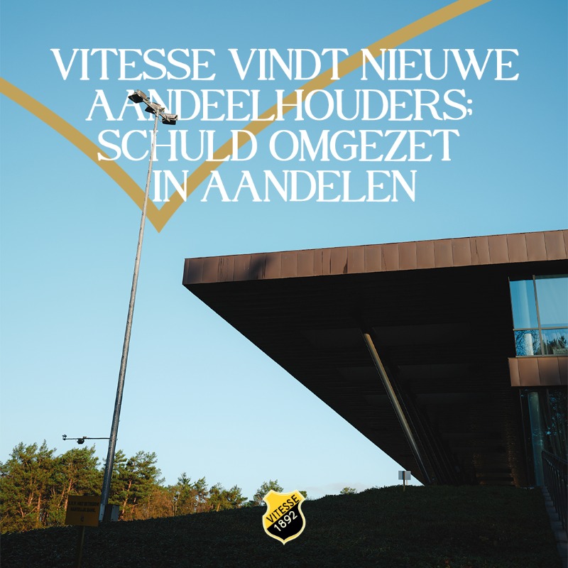 MijnVitesse's tweet photo. Vitesse vindt nieuwe aandeelhouders; schuld omgezet in aandelen. 🟡⚫️
