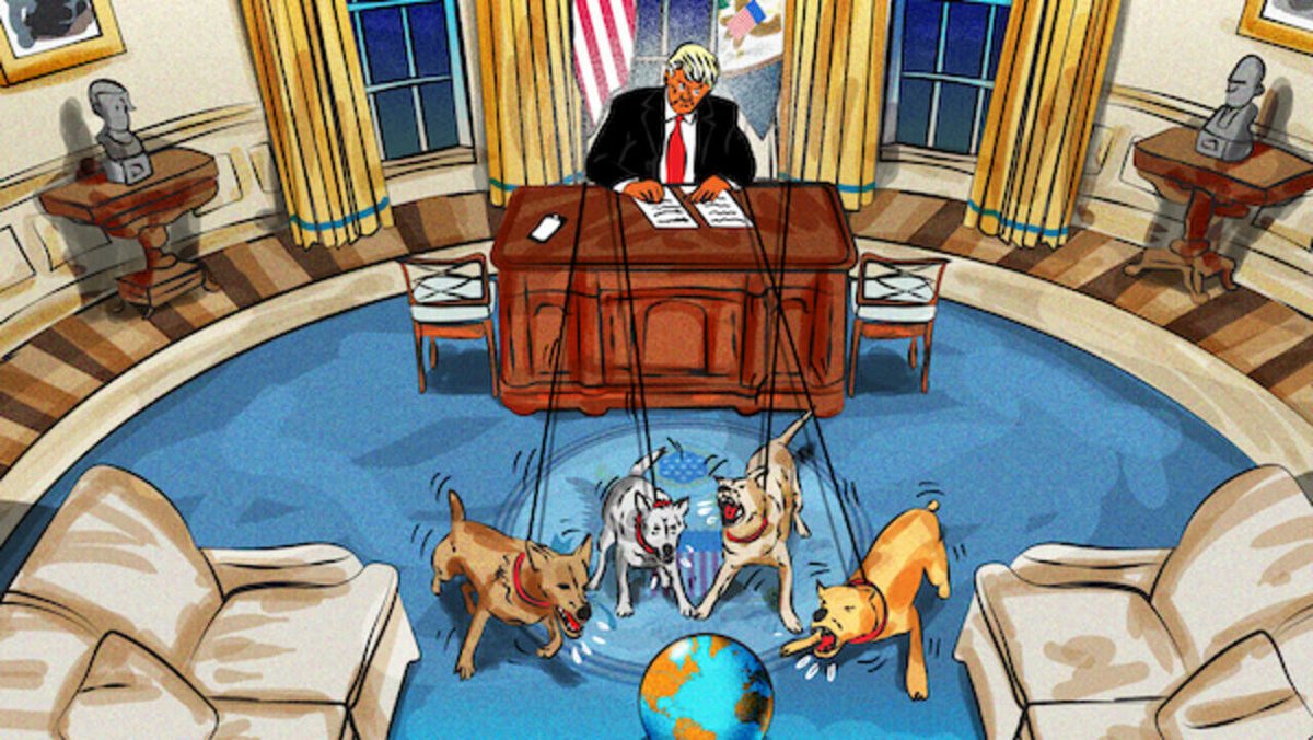 France24_fr's tweet photo. L'actu en dessin : Donald Trump ou le retour de la diplomatie du rapport de forces
➡️ https://t.co/yUFuDIxIPK https://t.co/GKBAGtva1e