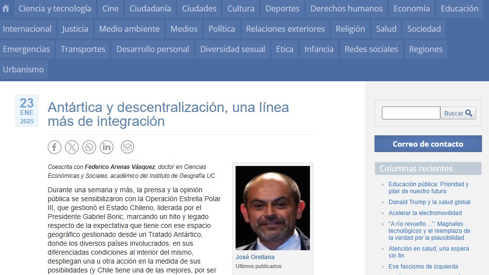 Con <a href="/FedericoArenas8/">FedericoArenas</a> , haciendo una reflexión en la relación de la Antártica y la descentralización política del estado, en sentido de integración o cooperación más intensa con Argentina. Dejo link opinion.cooperativa.cl/opinion/region… y lemondediplomatique.cl/la-antartica-y…