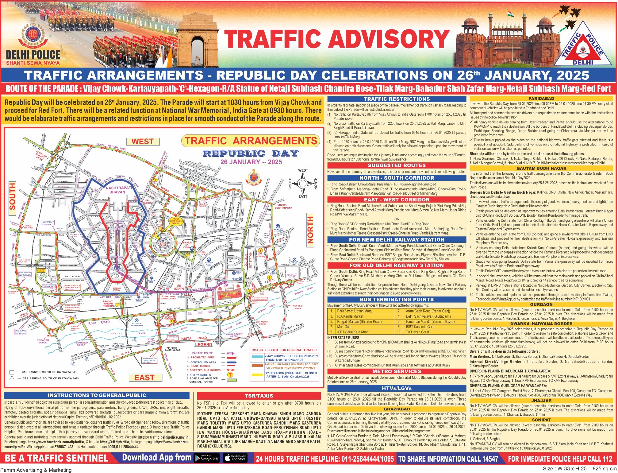 Check Delhi-NCR Traffic Plan For Republic Day As Border Entry To Be Restricted On Jan 26, Know Routes To Avoid