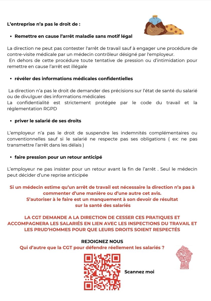 Stop à la stigmatisation des salariés en arrêt maladie. Cette folie doit cesser.
#MACIF  #salariés #CGT