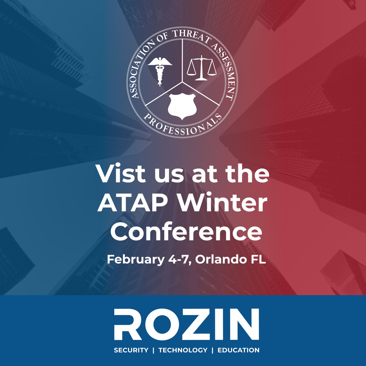 Rozin_Security's tweet image. Rozin Security is a proud Sponsor of the ATAP Winter Conference next month, February 4 – 7, 2025, in Orlando. Please stop by our table for an exclusive demonstration of TIPS® (Threat Information Protection System). lnkd.in/gHzZdSDq

#targetedviolenceprevention #ATAP