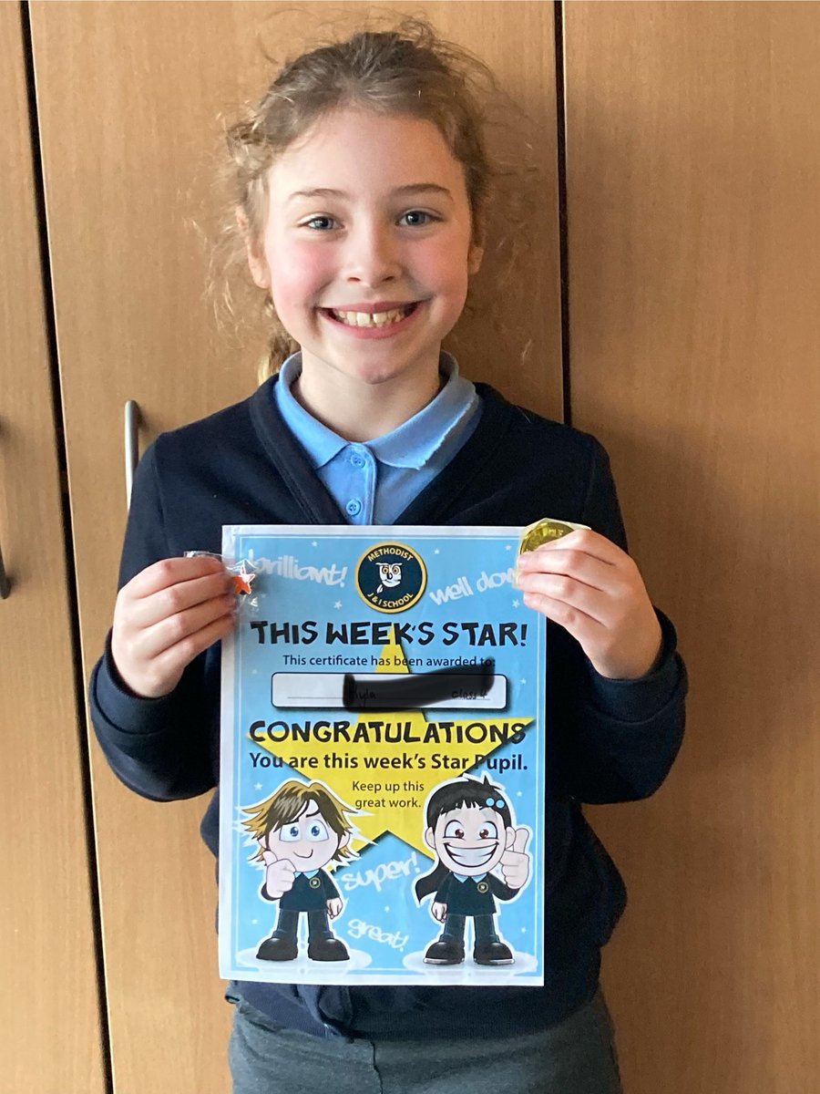 A huge well done to Year 4
<a href="/WakefieldMetSch/">Wakefield Methodist</a>
Stars of the Week. The first for really growing in confidence and developing a voice in class. The second has been so kind this week and has been a massive help to so many people 🥰Keep aiming high.  👏💫
