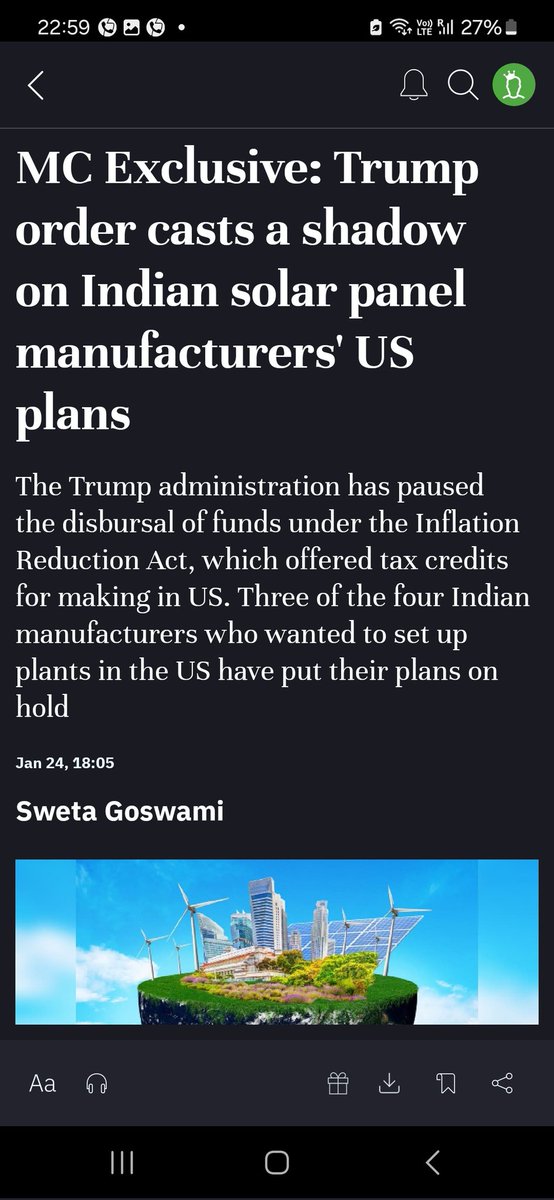 tripurari85's tweet image. Uncertainty now looms over Indian solar module manufacturers who were setting up plants in the US, as the Trump administration has paused the disbursal of funds under the Inflation Reduction Act (IRA). #VikramSolar, #NavitasSolar, #PremierEnergies, #SaatvikSolar, #WaareeEnergies