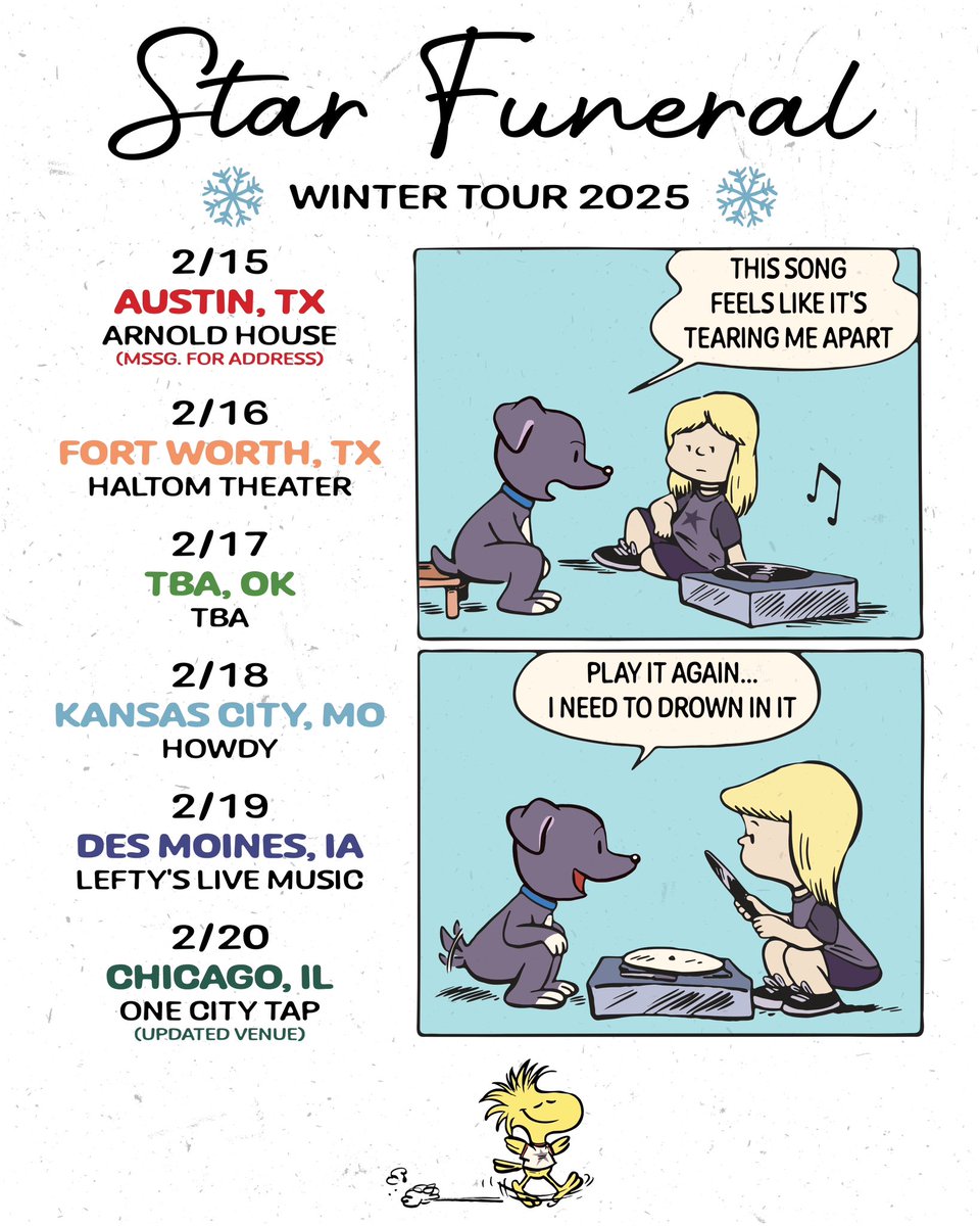 💫 WINTER TOUR FLYERS JUST DROPPED 💫 

Next month we hit the road! See you at a show maybe?? 🤔 

(Updated our Chicago show!! New venue added) !!

Flyers are attached to this post 🤩