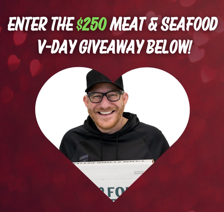 "Surf and Turf in the air, everywhere you look around?" THAT's how it should go! 

WIN a $250 <a href="/F2Fcanada/">Farm 2 Fork Meat & Seafood Delivery</a> gift card for Valentines Day by clicking here ➡️➡️ farm2forkdelivery.ca/pages/stu-farm… 🍗🥩🍖🤓