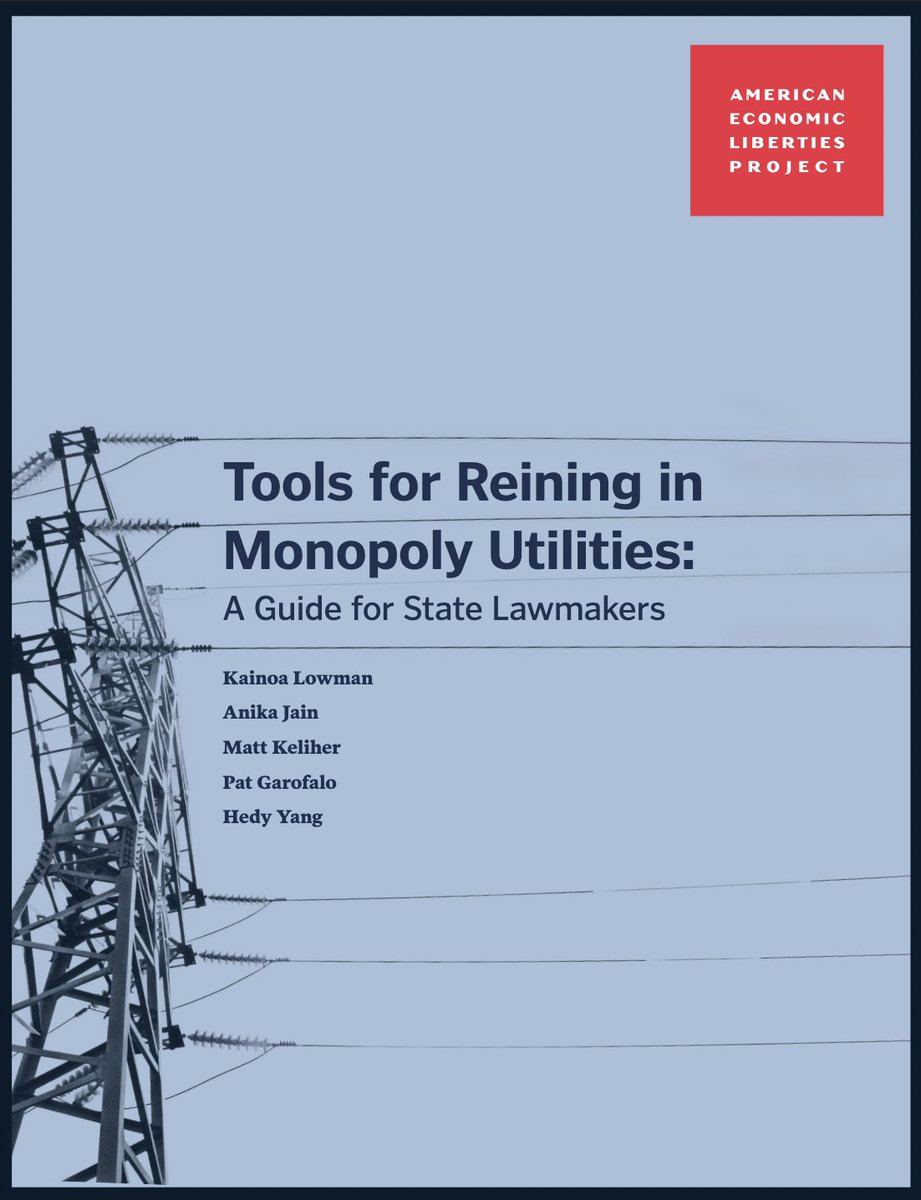 NEW: Since 2021, investor-owned utilities have raised residential electricity rates 40 percent more than inflation.

Today we're out with a new toolkit for state lawmakers to rein in costs and utilities' political power.👇