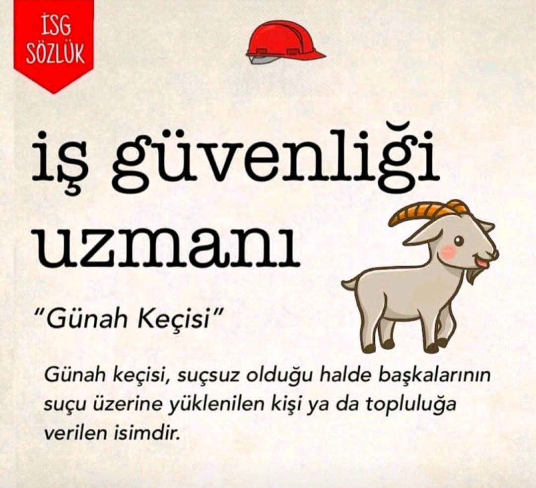 #işgüvenliğiuzmanıgünahkeçisideğildir