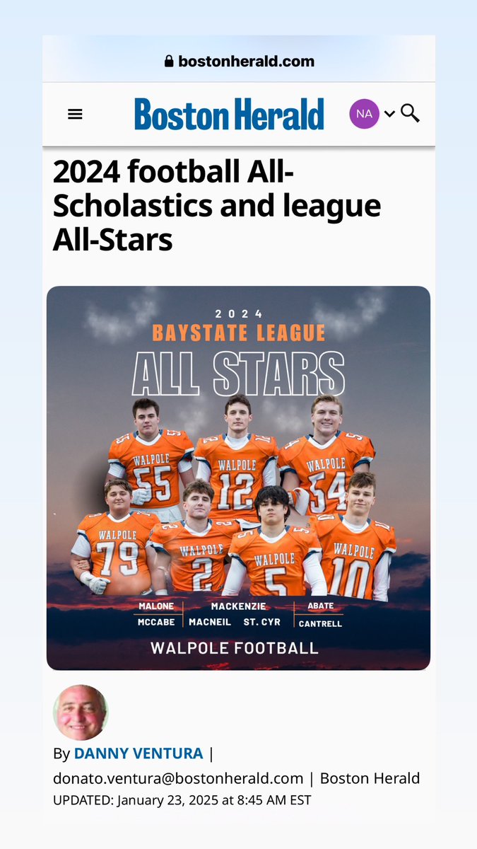 Walpole Football tweet media