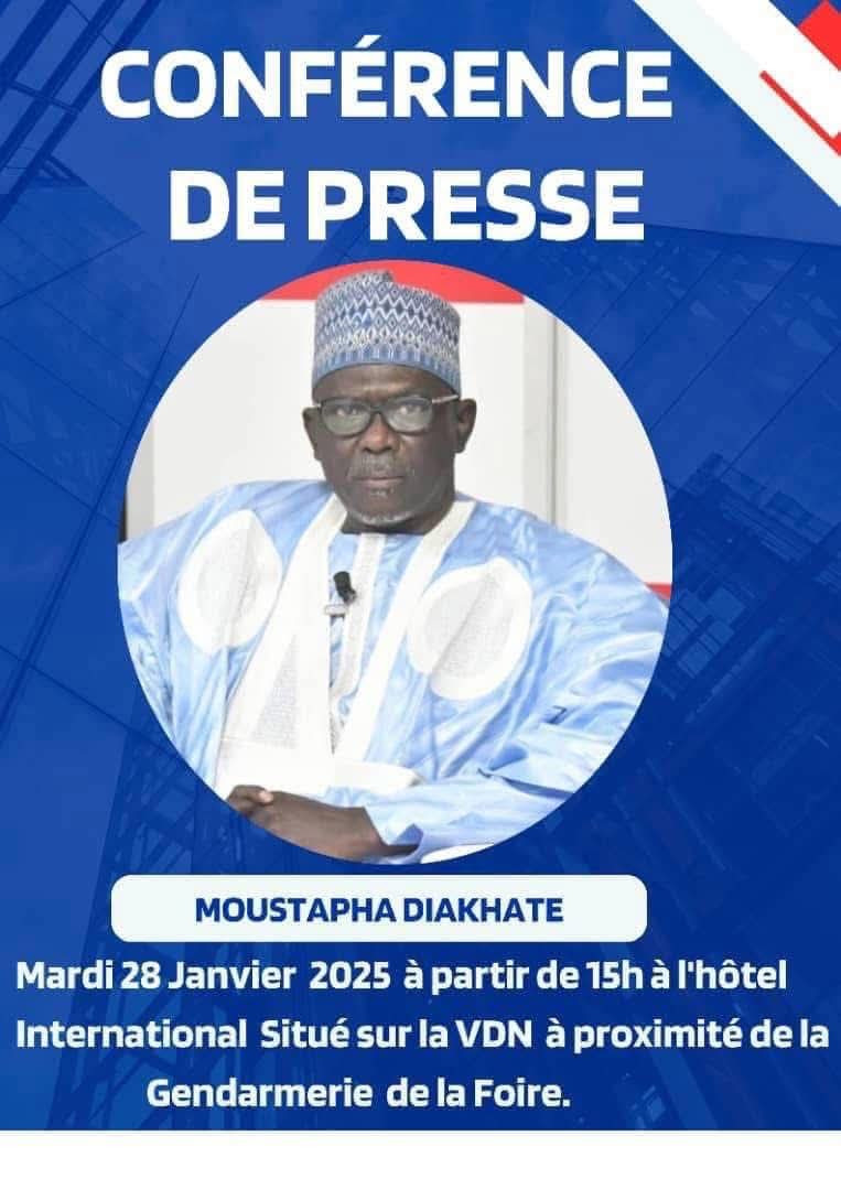 Sorti de prison, la première réaction de Moustapha Diakhaté !

Mardi 28 Janvier 2025
Hôtel International sur la VDN
A partir de 15h