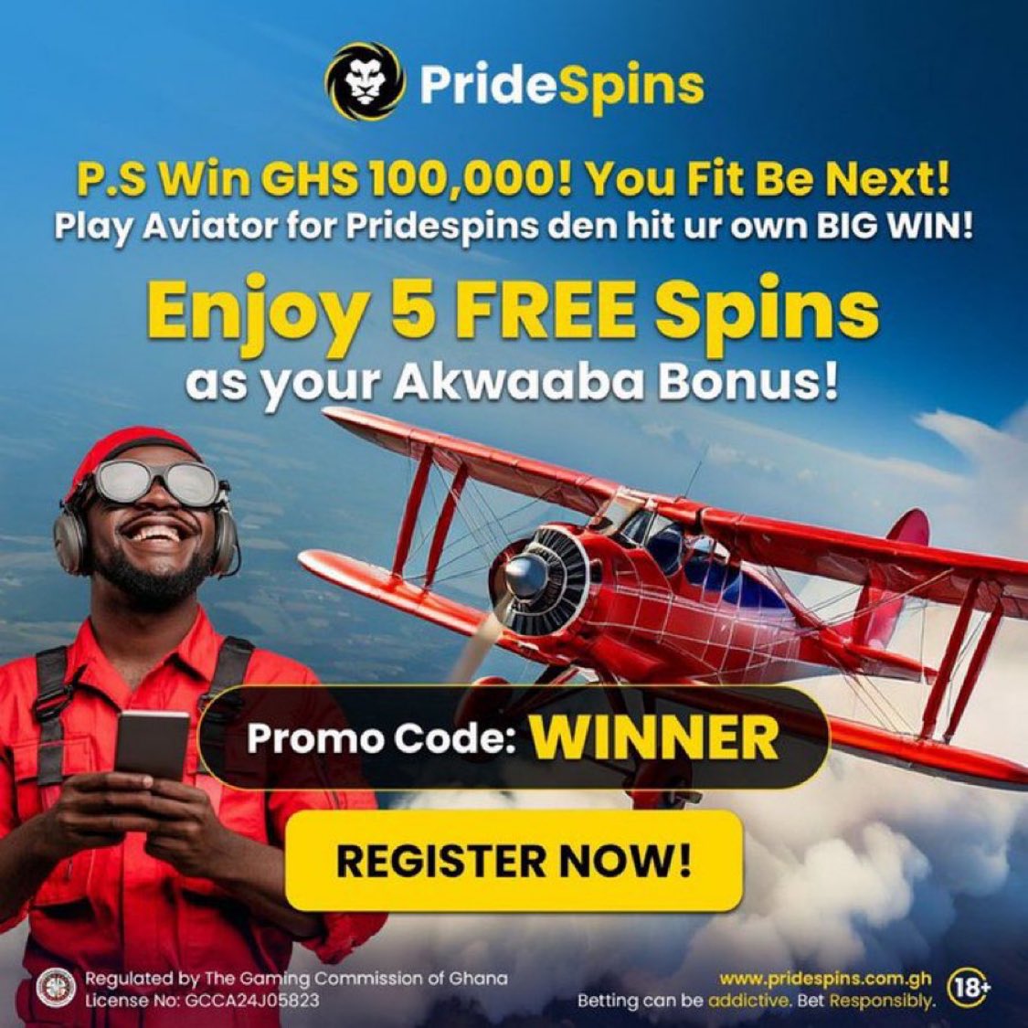 1real_Jayb's tweet photo. Got my 5 free spins from @PrideSpinsGH after registering with the promo code “winner”!
This weekend is sorted 😂😂
Grab yours now: https://t.co/oLvy8ODe9F…
#WinWithPride https://t.co/hcLZqZ3wTh