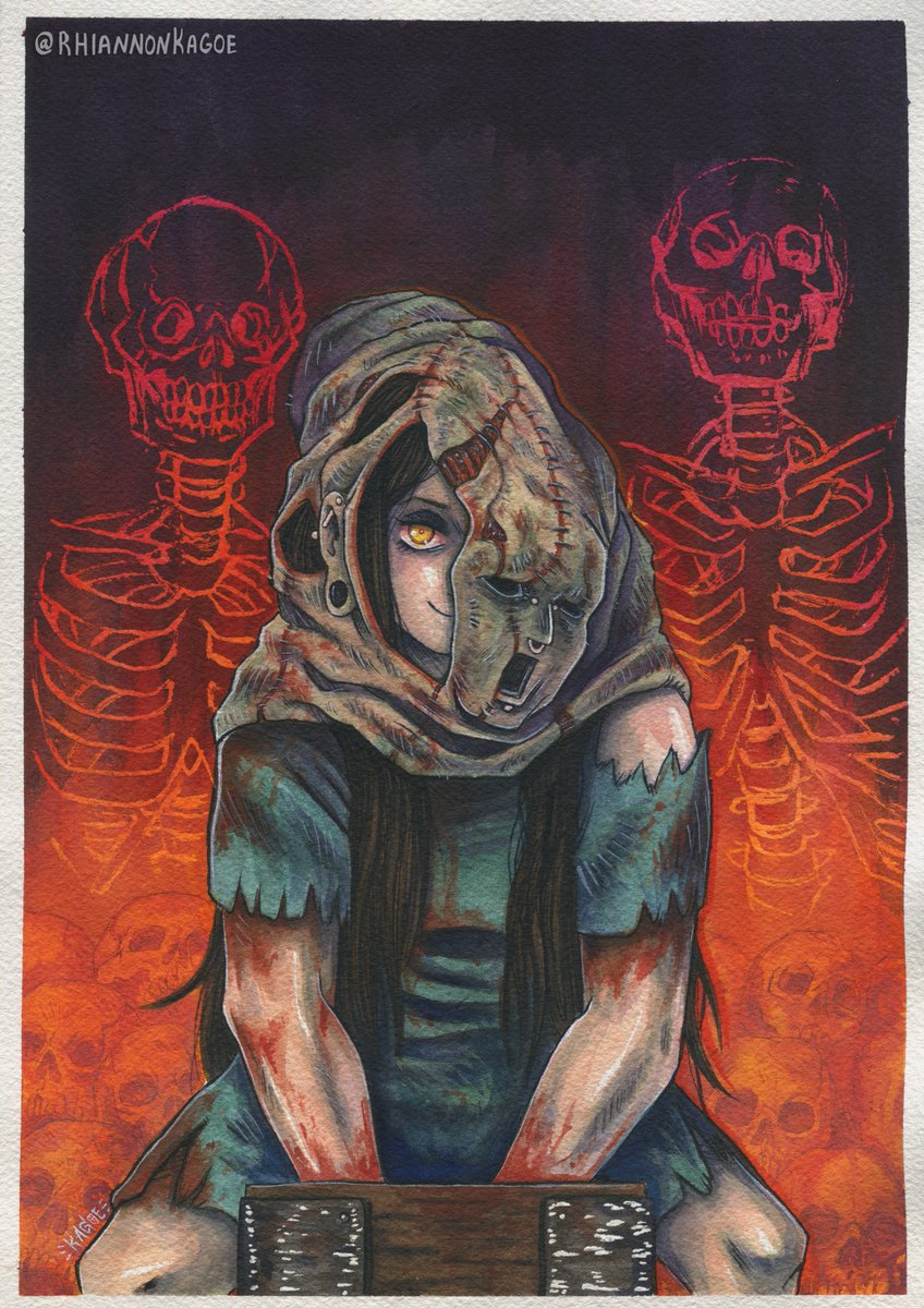 RhiannonKagoe's tweet photo. my painting of Lisa Trevor from Resident Evil ✨

(done with watercolour, gouache + ink) https://t.co/k8RlK68COH