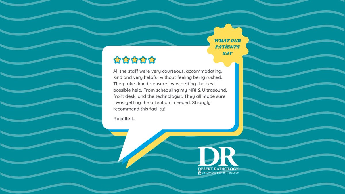 🌟 5-Star Shoutout! 🌟 Here's a recent review of our Centra Point location. 

Your trust and kind words inspire us to continue delivering the exceptional care you deserve. 💙 Thank you for choosing Desert Radiology!

#5StarReview #DesertRadiology #WeAreDR #HealthCareExcellence