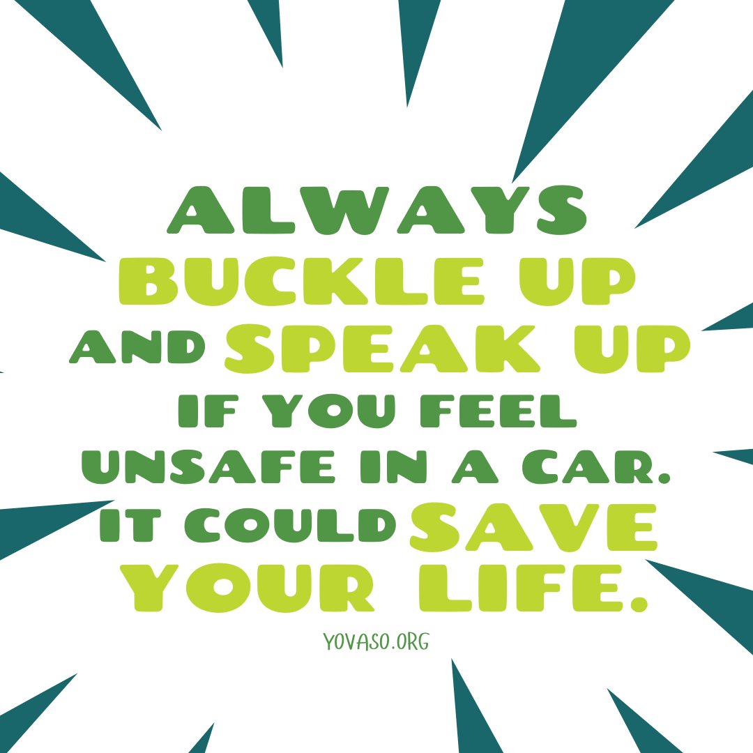 Have a great weekend and remember to always buckle up!💚 Also, if you're riding with someone and you feel unsafe, don't be afraid to speak up! #NationalPassengerSafetyWeek