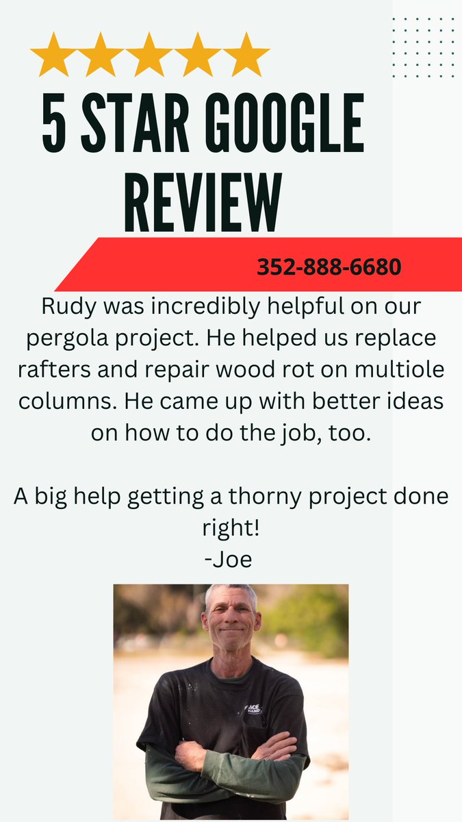 Gainesville808's tweet photo. Impressed by craftsman Rudy's work! Thank you Joe for choosing us for your project. Rudy can handle it all! For top-notch handyman services, give us a call today at 352-888-6680. ⭐⭐⭐⭐⭐ https://t.co/Qwq5EP6G4A