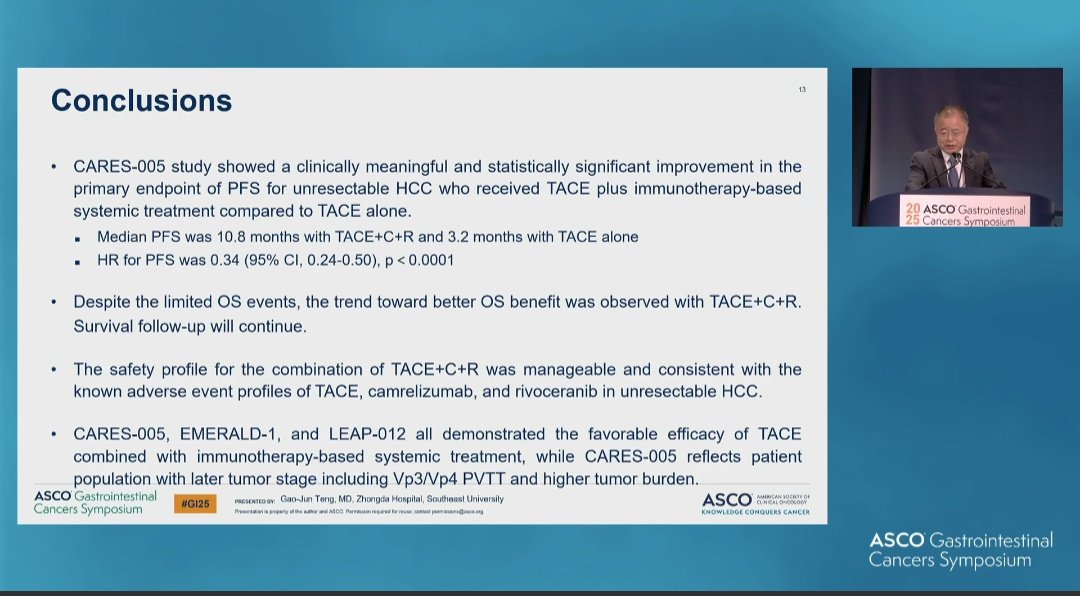 A_DAlessioMD's tweet image. CARES-005 is positive ! Another IO-TACE positive trial...but doubts remain 🧐
❓PFS with TACE: 3.2 months only
❌ OS negative
🥈 phase 2
@ASCO #GI25