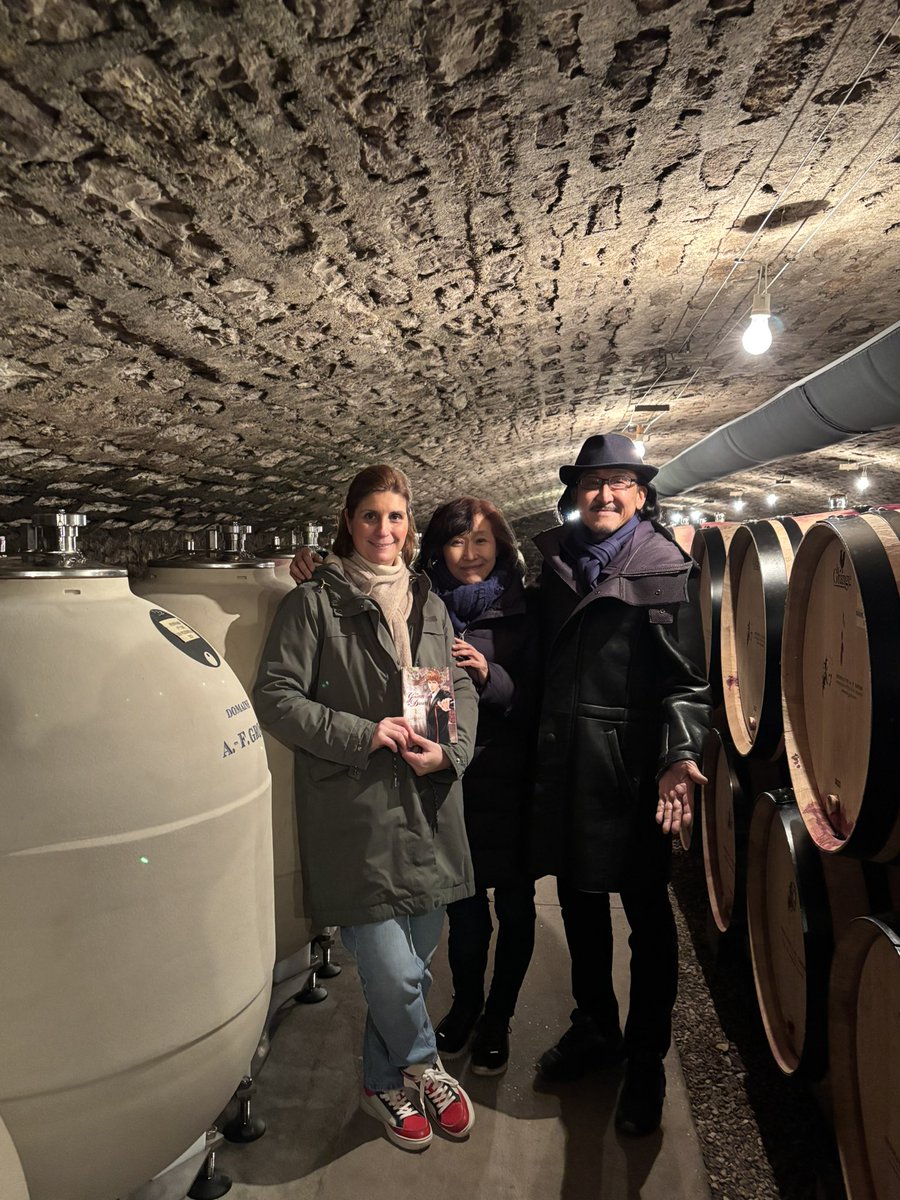 It was such a pleasure and an honor to welcome Yuko Kibayashi and Tadashi Agi to the cellar today—the brilliant minds behind #TheDropsofGod (#LesGouttesDeDieu )What an inspiring visit with the talented creators of this iconic manga. #AFGros
