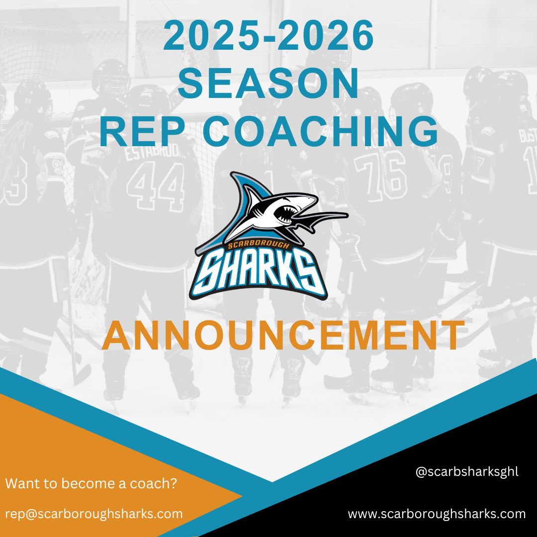 ScarbSharksGHL's tweet photo. 🦈 Exciting news, Sharks family! 🏒 
We're thrilled to announce our rep coaching lineup for the 2025-2026 season! U15 and U18 https://t.co/GsAQKZmLNx