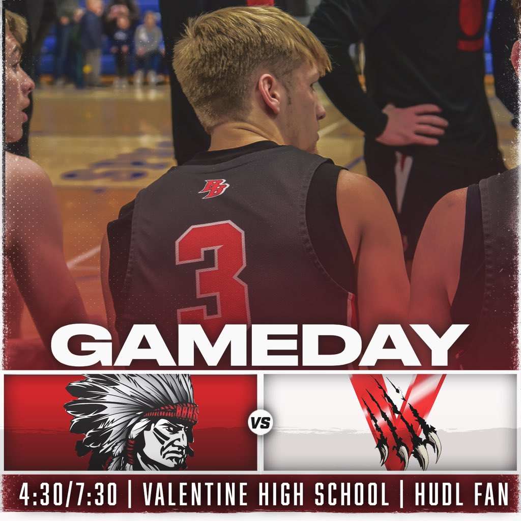 ‼️GAMEDAY‼️

🆚Valentine
📍Valentine Bow High School 
⏰JV 4:30 V 6-7:30
📺Hudl Fan