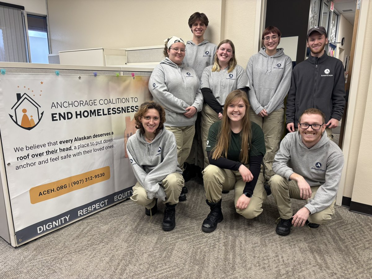 Meet our AmeriCorps members! This talented and committed group is in Anchorage helping us with street outreach and other efforts to connect with our unsheltered neighbors. Welcome Lucy, Morgan, Ryan, Olivia, Nate, Cecelia, Hannah and Nolan. Read more: aceh.org/news/americorp…