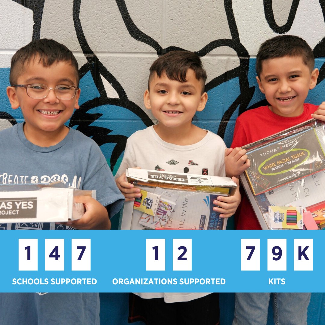 Box of Dreams 2024: 147 schools, 12 organizations, and 70,000 supply kits distributed to Texas students! Thank you for letting us turn resources into opportunities. 💙

#Education #TexasEducation #Nonprofit