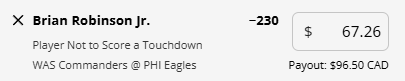 fullbore_'s tweet photo. Commanders vs Eagles🏈
Jan 26th @ 3:00PM EST 

Player Touchdown Prop: Brian Robinson Jr
Bookies: FD + DK

Profit (4.6%) = $4.24💰 https://t.co/gBxsjOobky