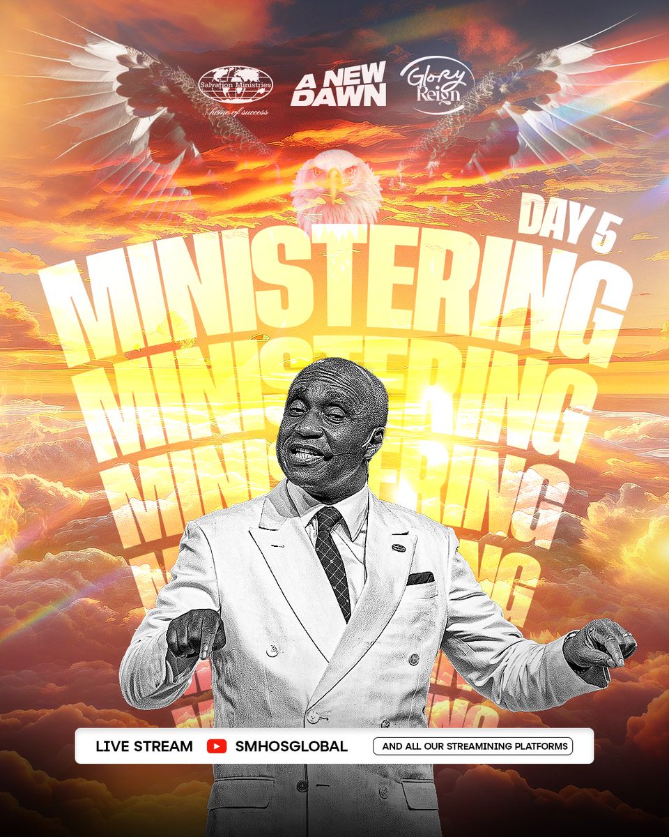 smhosglobal's tweet photo. The Grand Finale of Glory Reign 2025

THE WORD

Ministering:
Pst. David Ibiyeomie 

Topic: 
Enjoying All-Round Rest In A New Dawn

#TheGrandFinale #GloryReign2025 #ANewDawn https://t.co/OHeHGgQ0cf