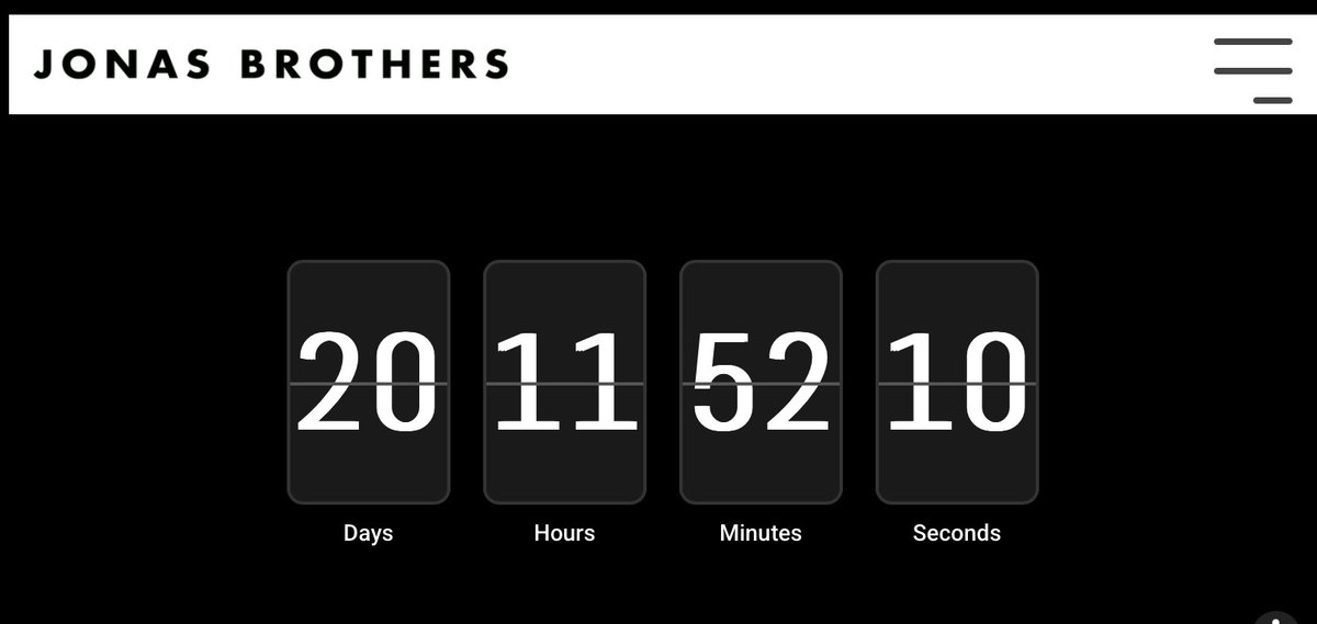 20 days until the Jonas Brothers’ countdown is over! 

— jonasbrothers.com