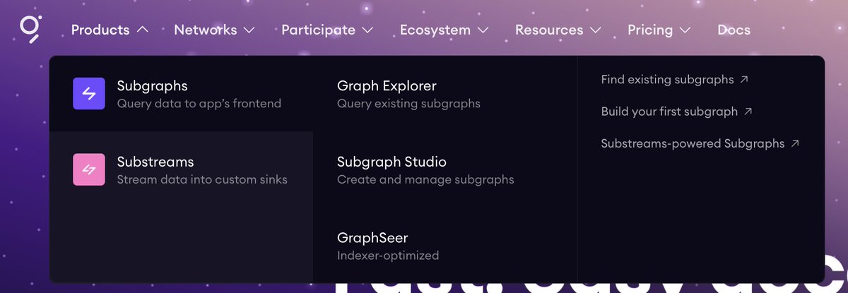 pdiomede's tweet image. The Graph got a fresh new look ... isn't cool? 
thegraph.com

@graphprotocol is the backbone of web3, making decentralized data accessible and empowering developers to build the future of the internet 🧱

From DeFi to NFTs, it’s all powered by open data 🌐 #TheGraph