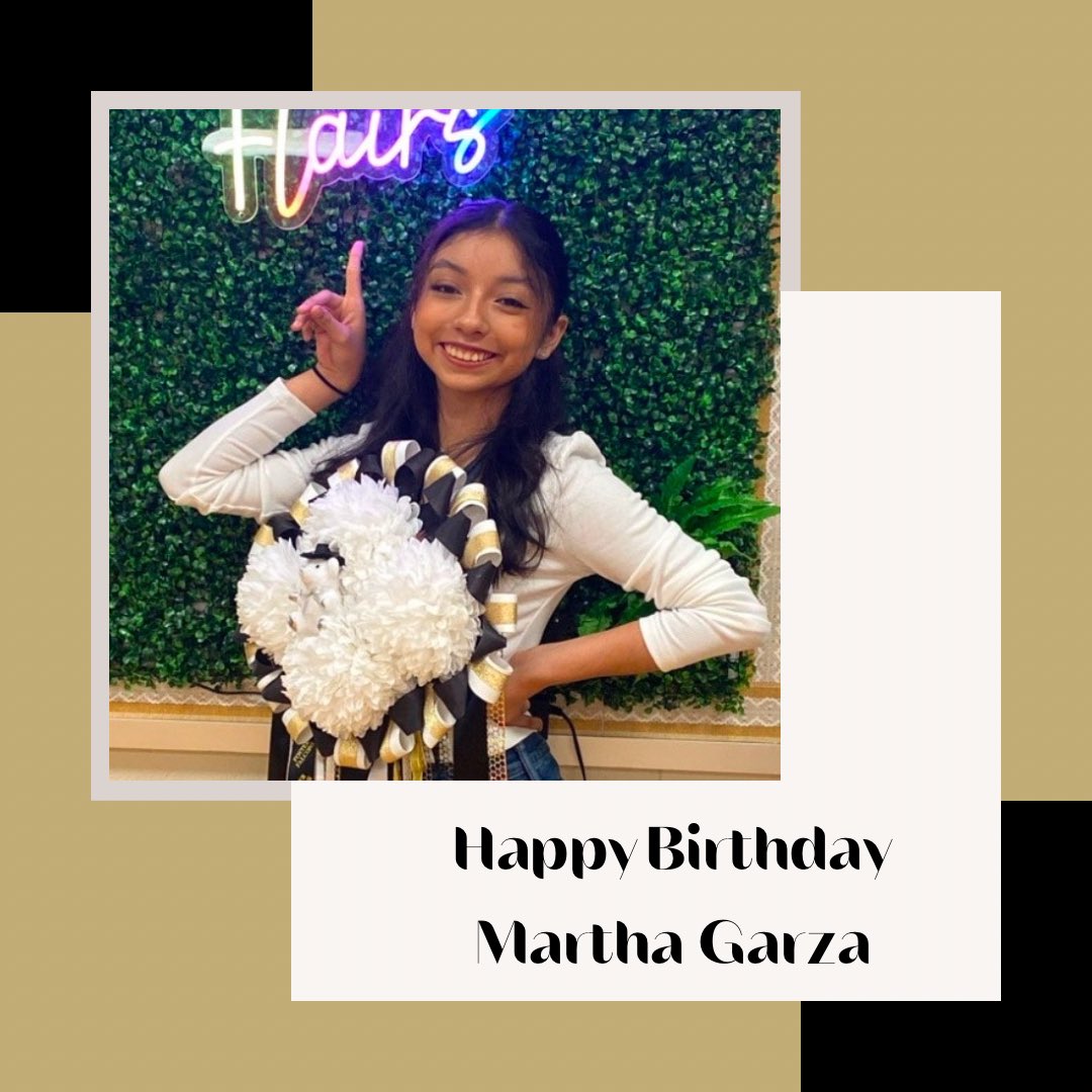 Happy Birthday to our Colonel, Martha Garza! We're so happy to have you on the team have an amazing birthday! 💛✨🖤