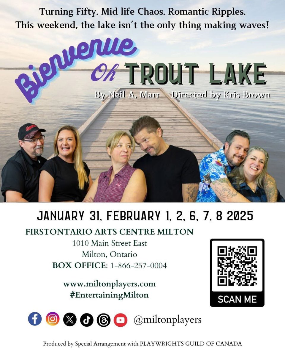 OPENS IN ONE WEEK!

Max, Keith, and Stan have planned a chill weekend in Muskoka for their fiftieth birthdays — some golf, a jam session, and a stroll down memory lane. But when Stan brings his brand-new wife along, the plan takes a hilarious turn. Link in bio for tix!
#onstage
