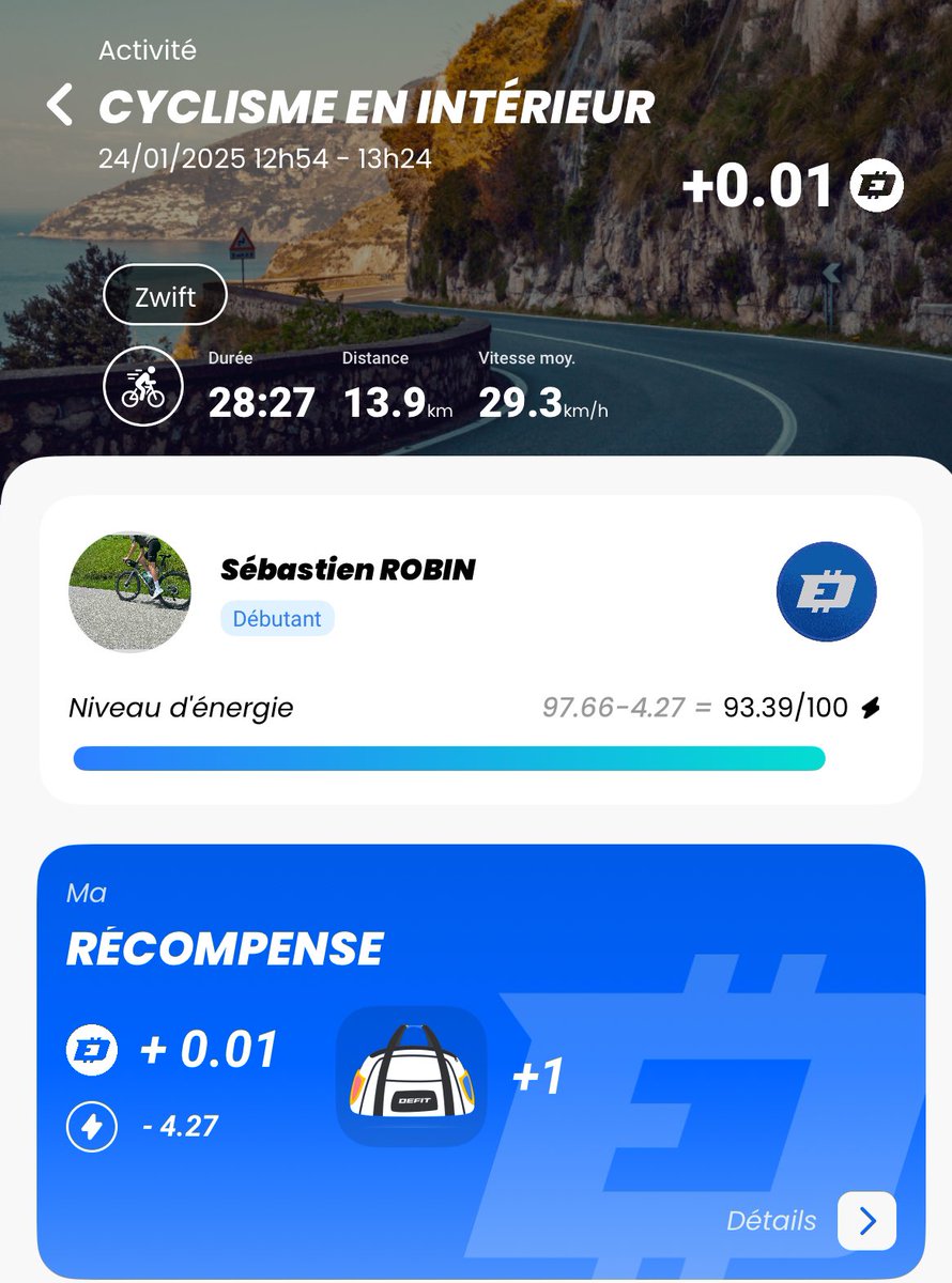 Sebast_Robin's tweet photo. 🌧️ ➡️🚴🏻‍♂️➡️🏠➡️🥵

@DEFITofficial @GoZwift #Vo2max
#fitbag https://t.co/otHDWePJJv