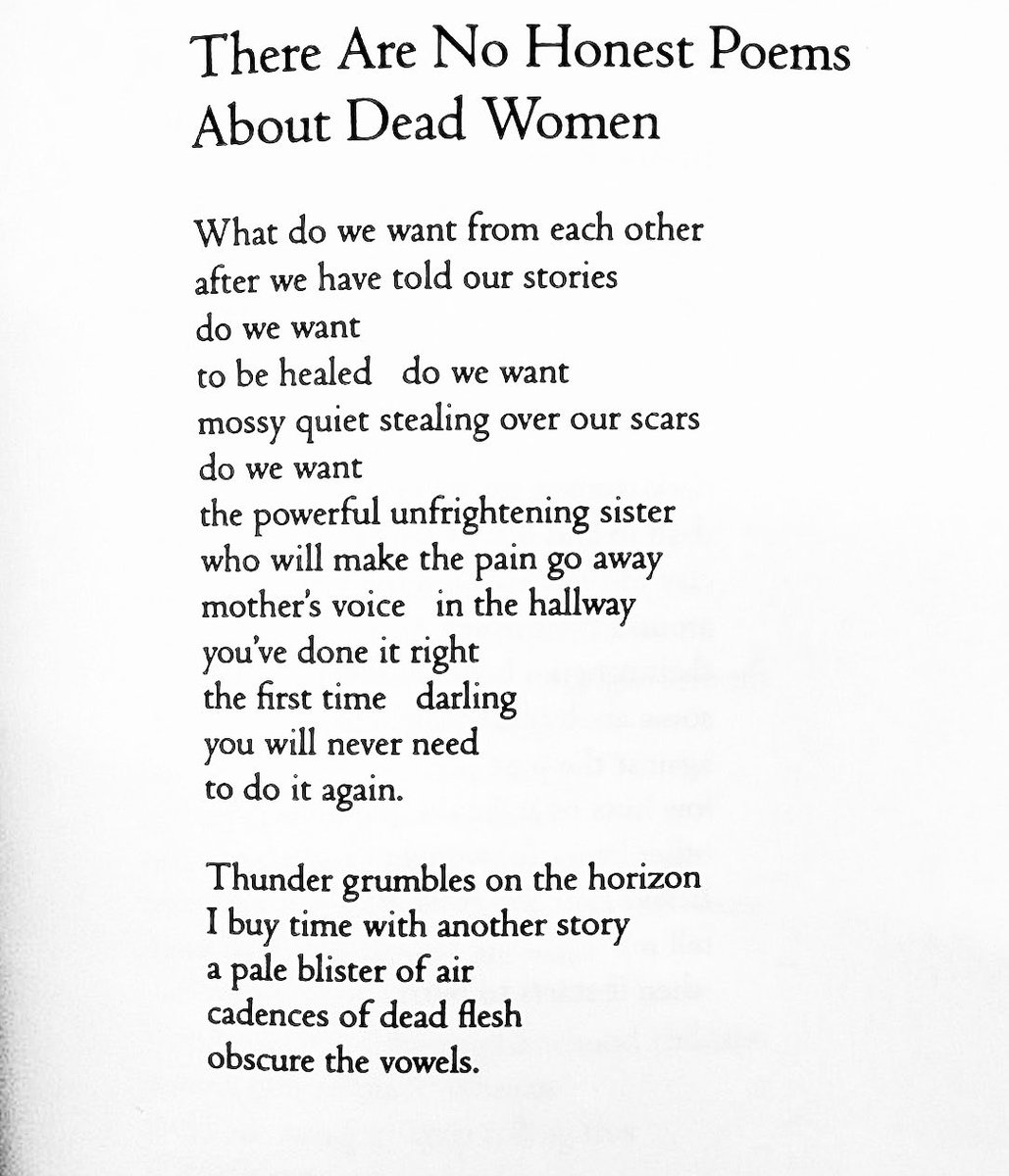There Are No Honest Poems About Dead Women—Audre Lorde