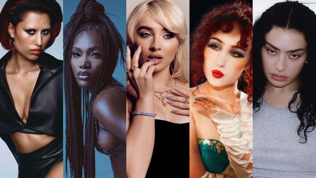 PopBase's tweet image. Charli xcx, Sabrina Carpenter, Chappell Roan, RAYE &amp;amp; Doechii will make their #GRAMMYs performance debut at this year’s ceremony.