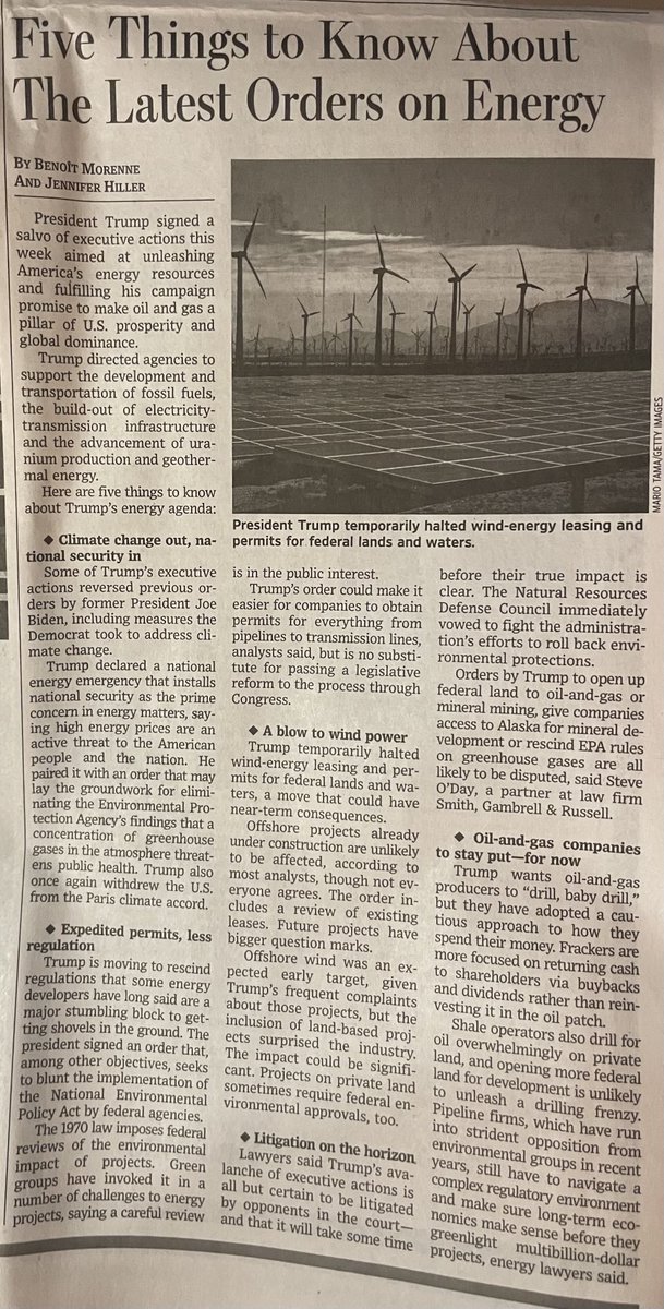 MikeUmbro's tweet image. “President Trump signed a salvo of executive orders aimed at unleashing America’s resources and fulfilling his campaign promise to make oil and gas a pillar of U.S. prosperity and global dominance.”

Let’s go!!!! Unleash California!