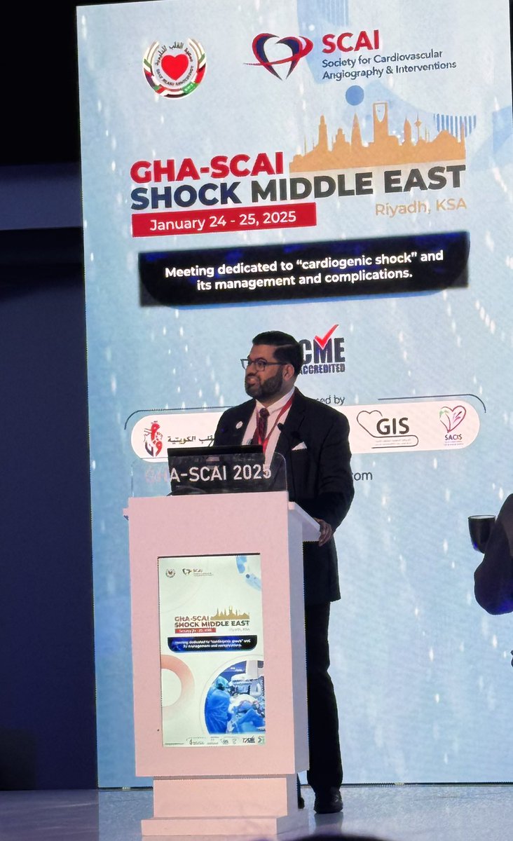 shirefaaa's tweet photo. 🌟Day 1 of the #GHA #SCAI Shock Middle East was incredibly educational! The sessions explored fascinating cases and key topics such as the pros and cons of #mechanicalsupport pharmacology in #cardiogenicshock &amp; insights from the latest trials. Excited for Day 2! @GULFHeartAssoc https://t.co/vOwbjjZnCP