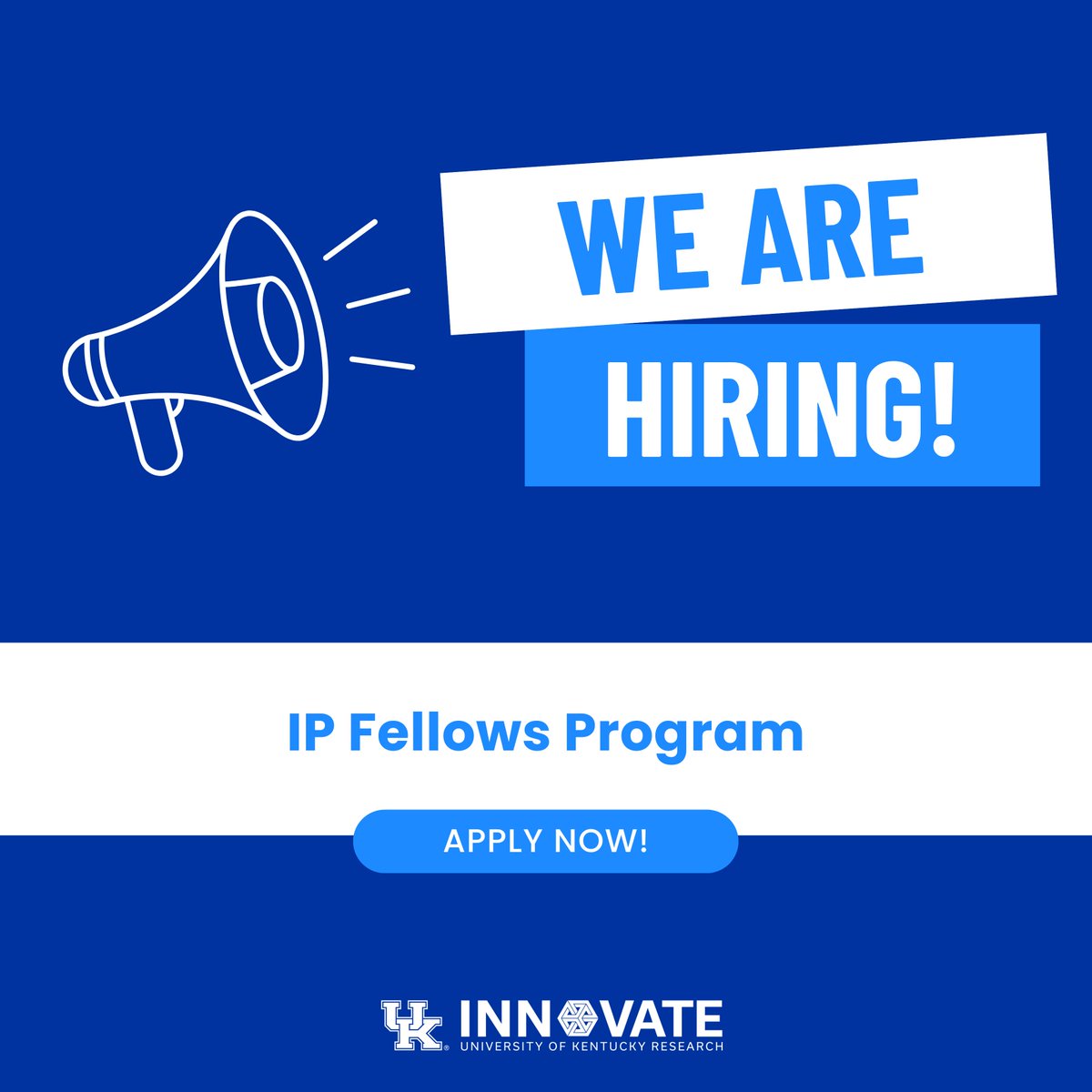 Are you passionate about patents, market research and technology commercialization? UK Innovate is looking for motivated undergrads, grad students or post-docs to join our team as part of the IP Fellows Program.

Learn more and apply by January 31: bit.ly/3Vm5Uxj