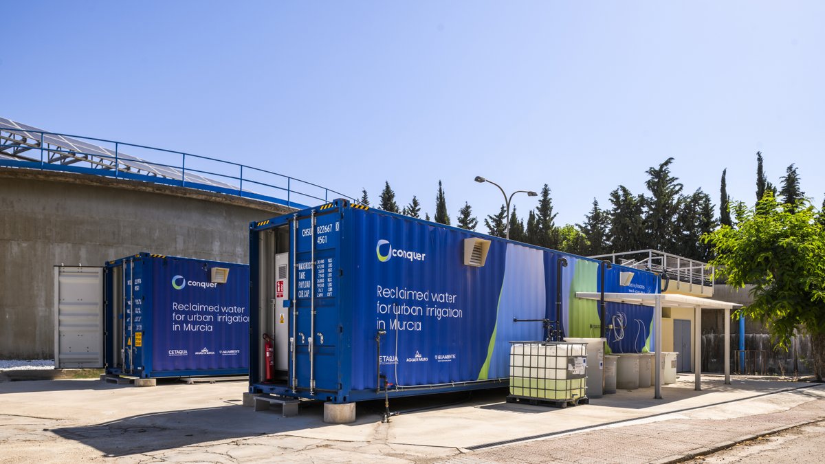 CETAQUA's tweet photo. 📢Don't miss the video and the informative report from the #LIFEConquer project!
Learn how this project managed to produce over 140,000 m³ /year with quality suitable for irrigation in Murcia 🌳💧
📽️ Video: https://t.co/4VWxmmIb4s
📰 Report: https://t.co/HijuNDBRqT https://t.co/ahAhC64ga1