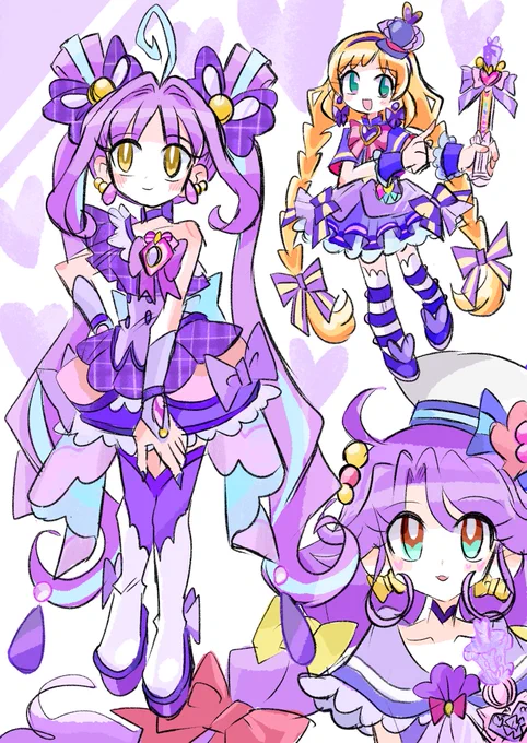 あざとパープル #キュアキュンキュン #キュアフレンディ #キュアコーラル #プリキュア #precure