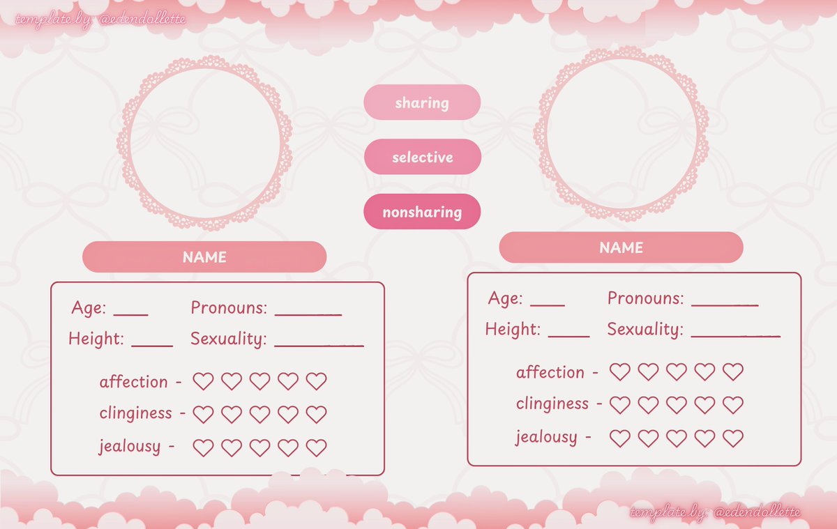 edendollette's tweet photo. #yumetwt #selfshiptwt #selfshipping

𝝑𝝔⠀made a yumeship template out of boredom!!
feel free to use without removing credits https://t.co/D5AJPM67pG