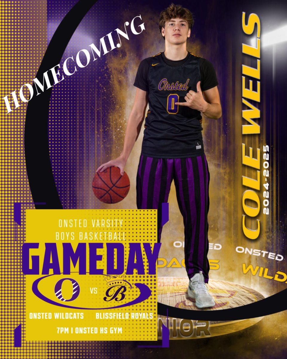 Onsted Athletics (@onstedath) on Twitter photo Good Luck to the Boys Varsity Basketball team as they host the Blissfield Royals for Homecoming!!
Go Cats!!
<a href="/OnstedHoops/">Onsted Boys Hoops</a> <a href="/965TheCave/">96.5 The Cave</a> <a href="/lenaweesports/">Telegram Sports</a> Good Luck to the Boys Varsity Basketball team as they host the Blissfield Royals for Homecoming!!
Go Cats!!
<a href="/OnstedHoops/">Onsted Boys Hoops</a> <a href="/965TheCave/">96.5 The Cave</a> <a href="/lenaweesports/">Telegram Sports</a>